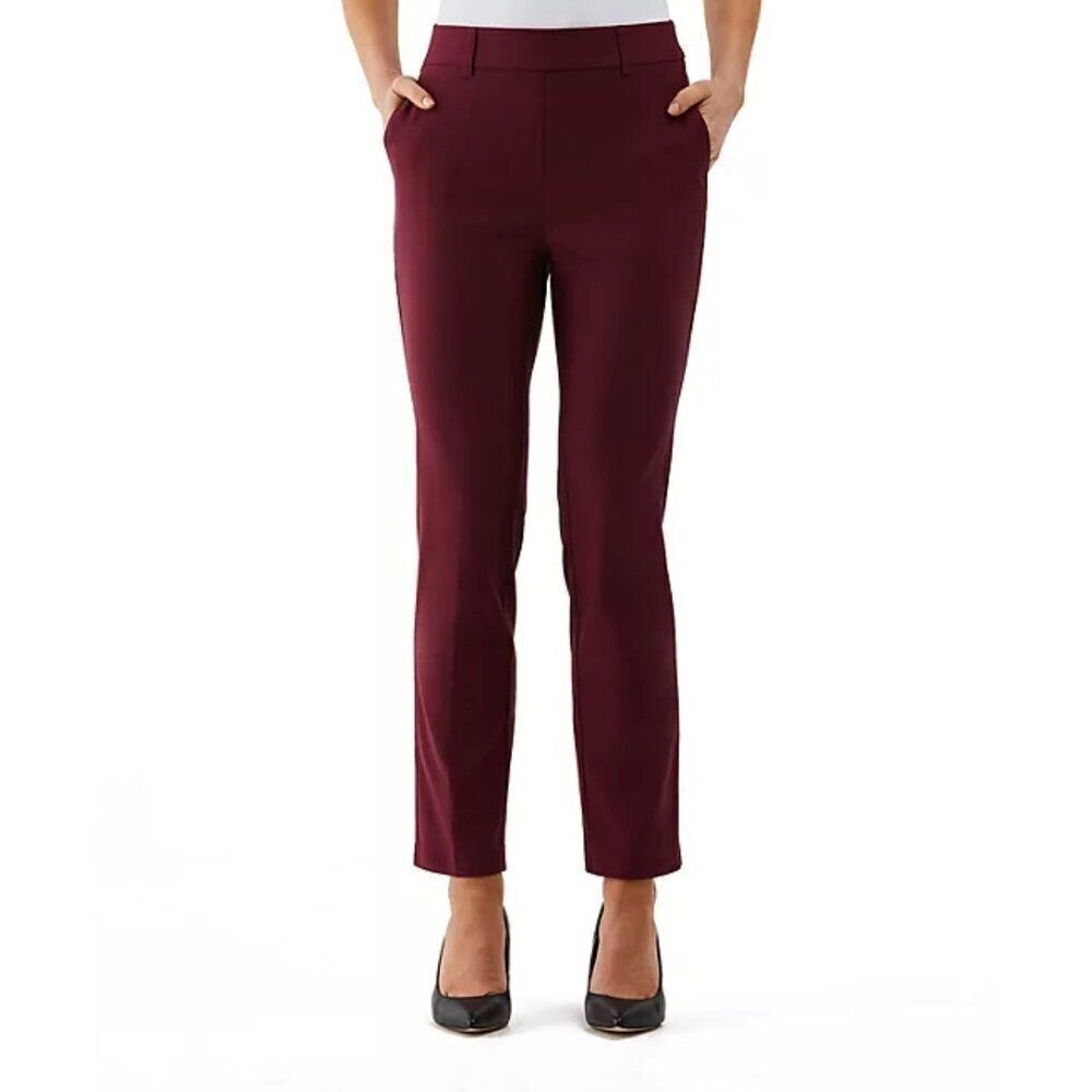 Rafaella Women's Pull-On Belt Loops Functional Pockets Stretch Ankle Pant NWT